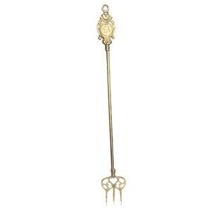 Vintage Brass Toasting Fork Victorian Style Signed Fireplace Decorative